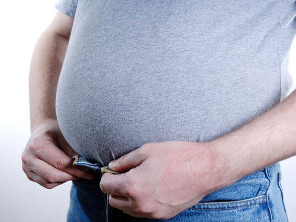 Excess body weight in men is the cause of potency problems