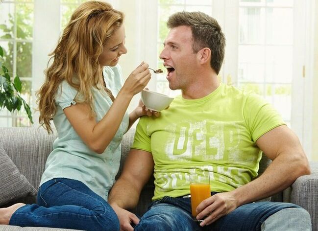 women feed men products to increase potency