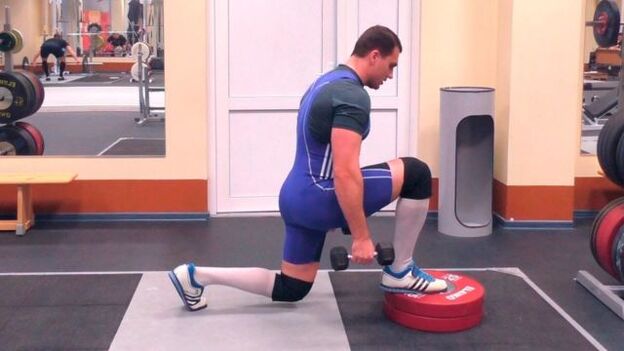 Lunges exercise with dumbbells, increase male potential